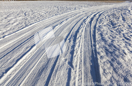 Image of winter time on the road