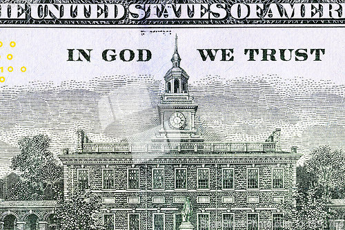 Image of reverse American dollars of paper money