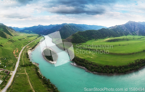 Image of Waterfall Che-Chkish in Altai Mountains