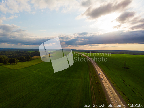 Image of Top view of the road