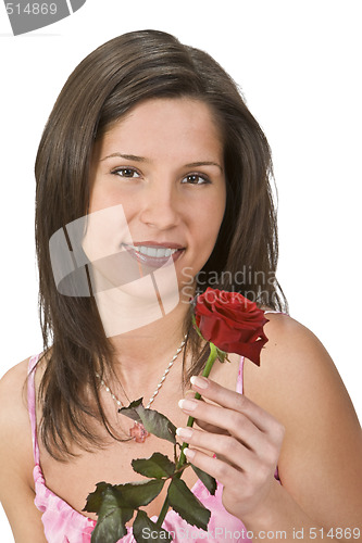 Image of Woman with a rose