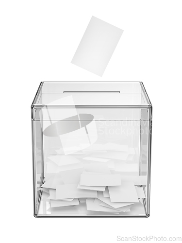 Image of Voting paper and transparent ballot box