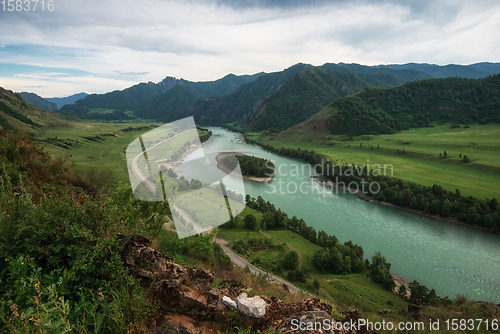 Image of Katun river, in the Altai mountains