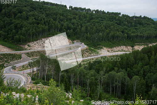 Image of Winding road in the mountains