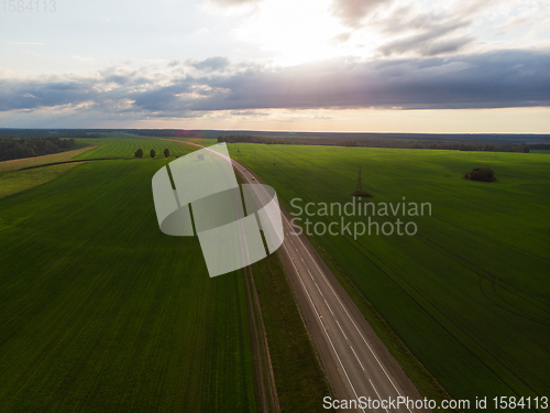 Image of Top view of the road