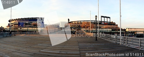 Image of Mets Stadium - Old and New