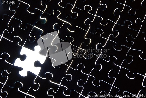 Image of puzzle background with one missing piece