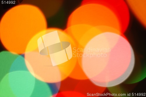 Image of Abstract background of holiday lights