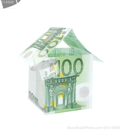 Image of A house made from euro bills