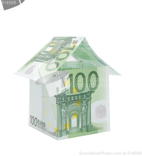 Image of A house made from euro bills