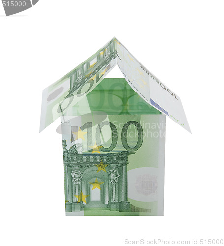 Image of A house made from euro bills