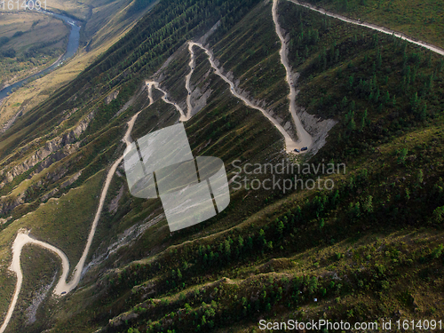 Image of Altai mountain road pass