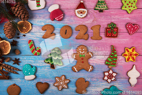 Image of Gingerbreads for new 2021 years