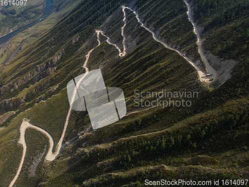 Image of Altai mountain road pass