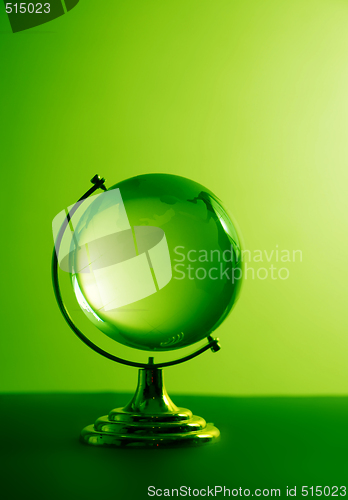 Image of Green glass globe 