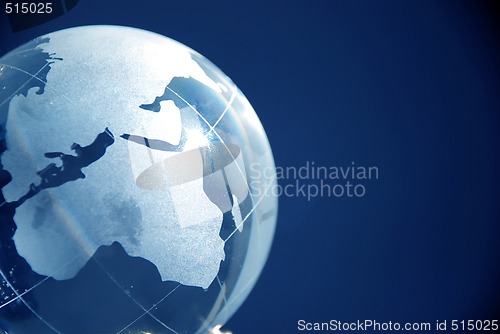 Image of Blue glass globe 