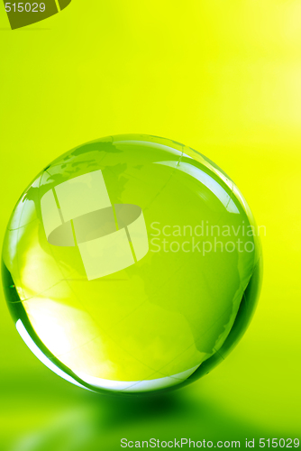 Image of Green glass globe 