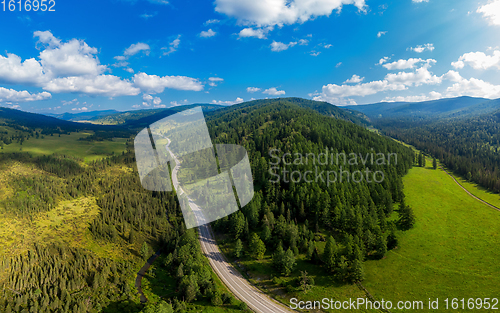 Image of Chuysky trakt road in the Altai mountains.