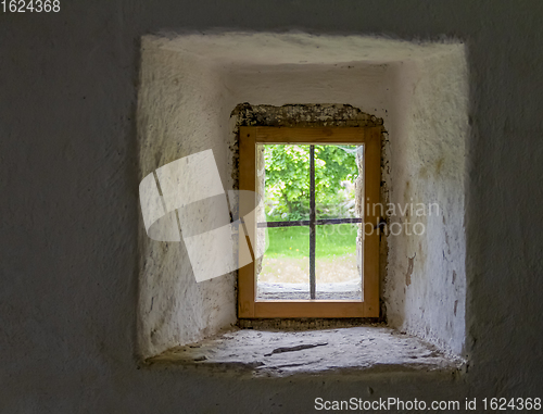 Image of historic wall and window