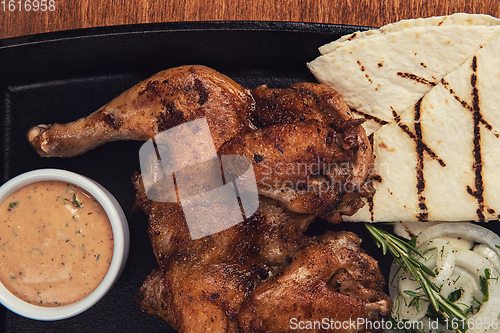 Image of Appetizing grilled juicy chicken