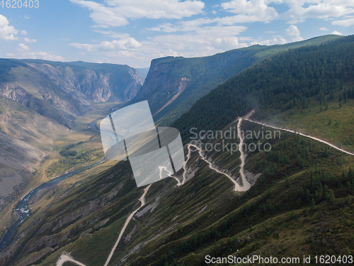 Image of Altai mountain road pass