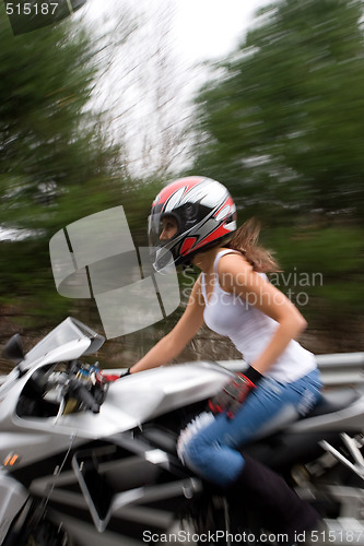 Image of Blonde Biker Girl