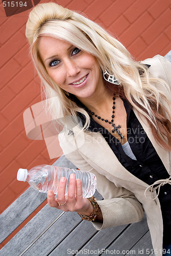 Image of Girl with Bottled Water