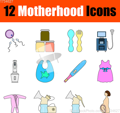 Image of Motherhood Icon Set