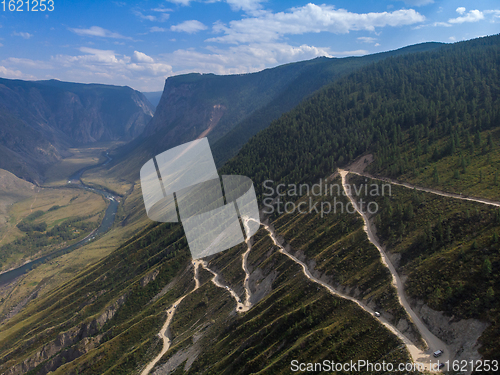 Image of Altai mountain road pass