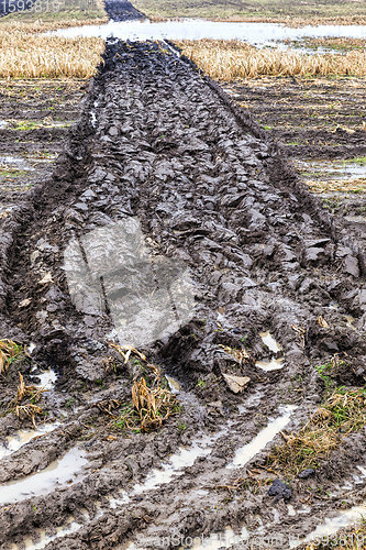 Image of plowed field in autumn
