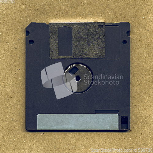 Image of Vintage looking Magnetic floppy disc