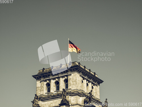 Image of Vintage looking German flag