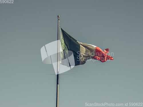 Image of Vintage looking Italian flag