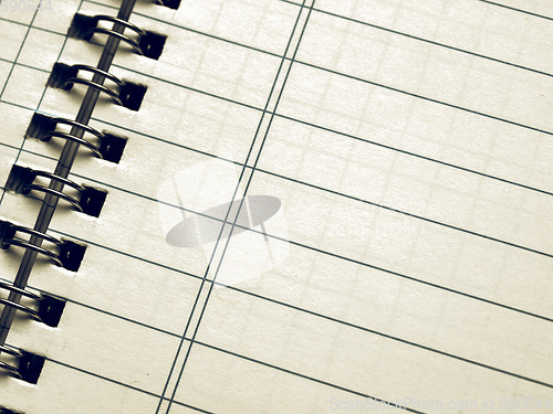 Image of Vintage looking Blank notebook page