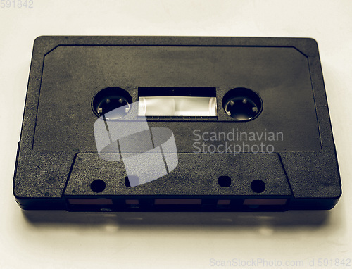Image of Vintage looking Black tape cassette