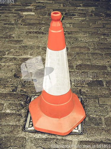 Image of Vintage looking Traffic cone