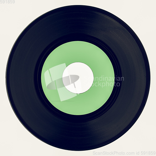 Image of Vintage looking Vinyl record with green label