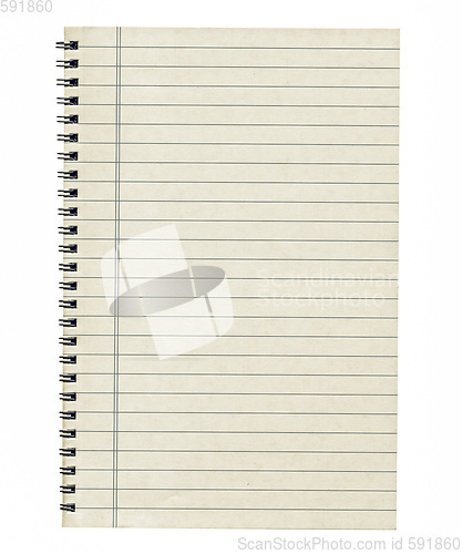 Image of Vintage looking Blank notebook page