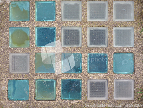 Image of Colour glass pavement light