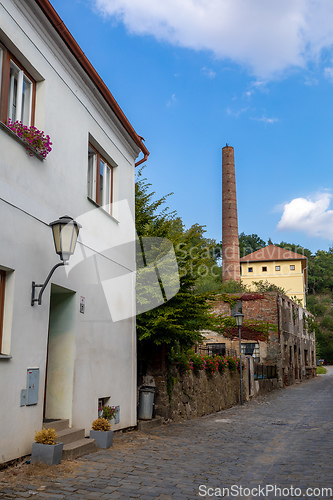 Image of Narrow street in jewish quarter. Trebic, Czech Republic