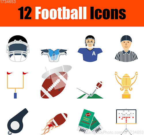 Image of Football Icon Set