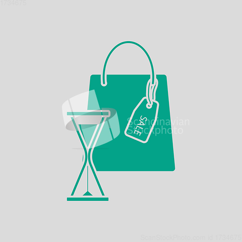 Image of Sale Bag With Hourglass Icon