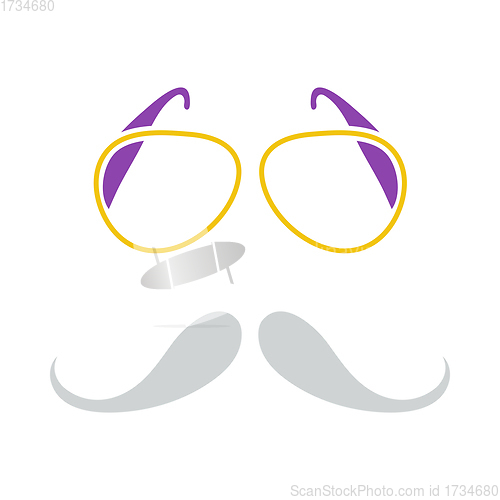 Image of Glasses And Mustache Icon