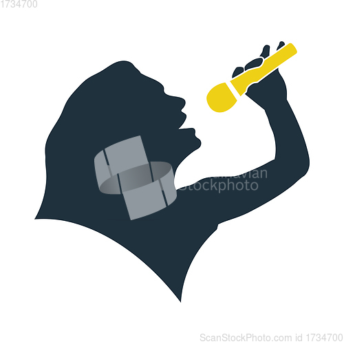 Image of Karaoke Womans Silhouette Icon