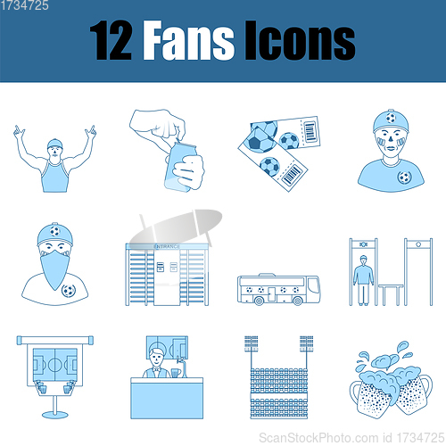 Image of Fans Icon Set