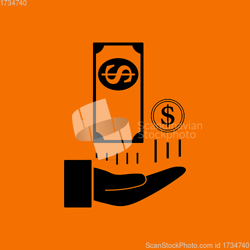 Image of Cash Back To Hand Icon