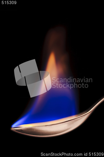 Image of flaming spoon