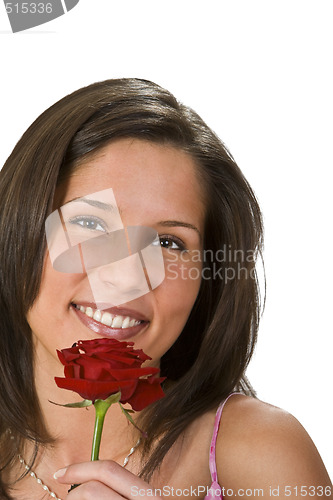 Image of Woman with a rose