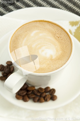 Image of Coffee cup with cream foam