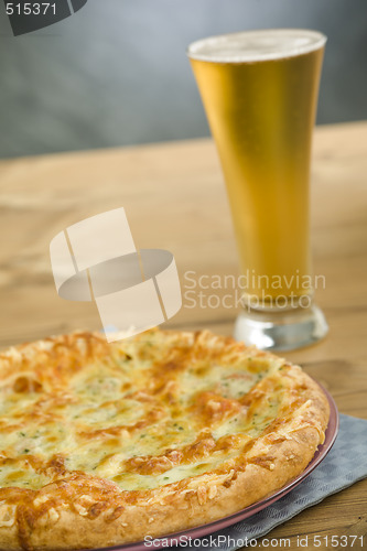 Image of Pizza and beer